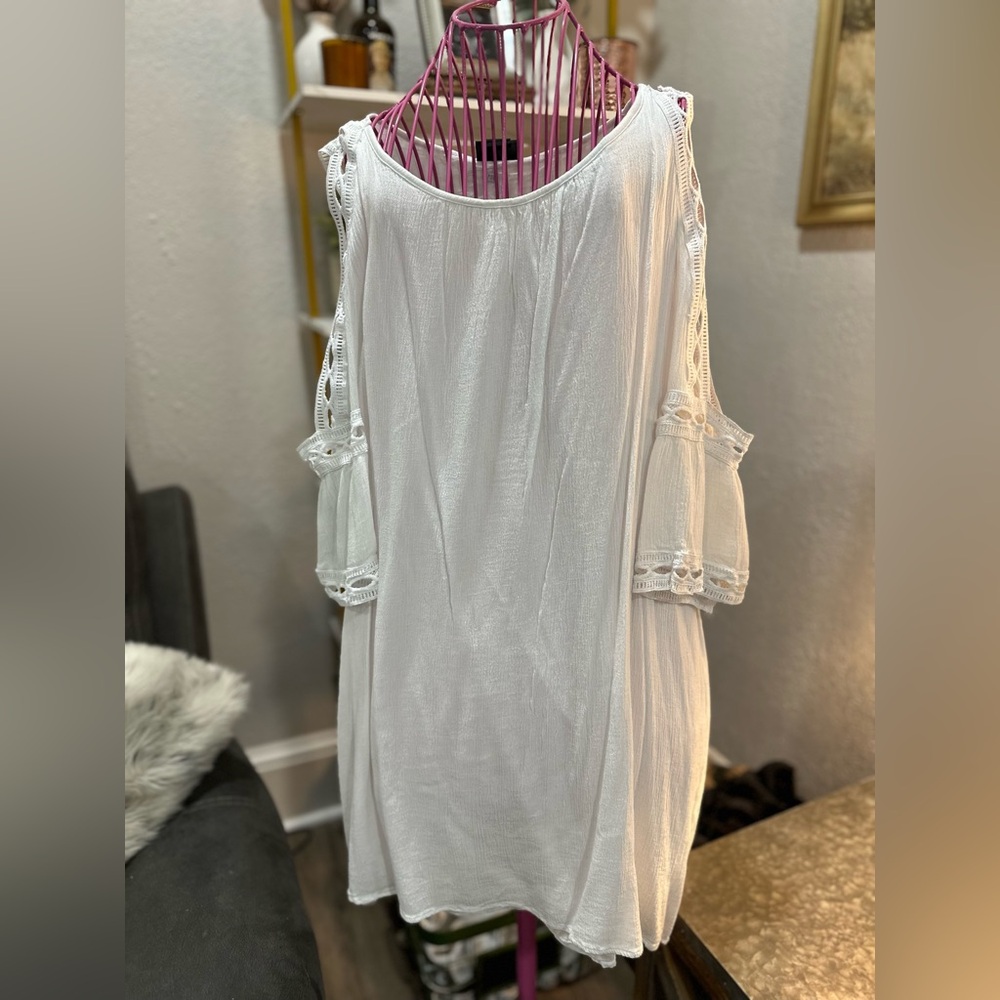 Wrangler Retro Crochet Lace Trim Western Rodeo Dress